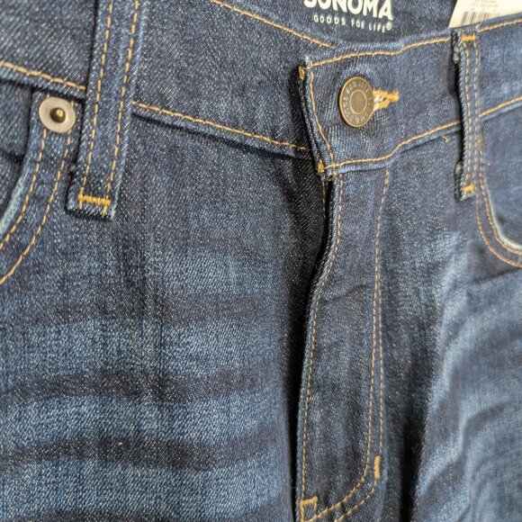 Sonoma Dark Blue Denim Shorts 11 In. Inseam Size 32 NWT - Picture 6 of 12
